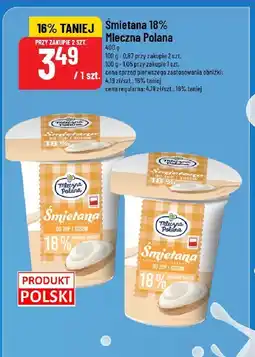 Polomarket Śmietana 18% Mleczna Polana 400g oferta