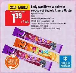 Polomarket Lody Buziole waniliowe w polewie owocowej 70ml Amore Gusto oferta