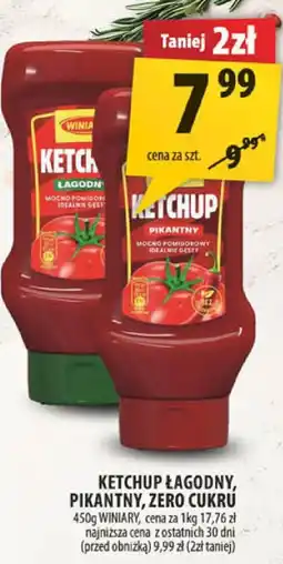 Arhelan Ketchup łagodny, pikantny, zero cukru Winiary 450g oferta
