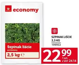 Selgros Szpinak liście 2.5 kg economy oferta