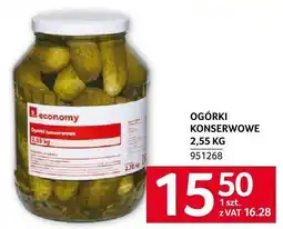 Selgros Ogórki konserwowe 2,5 kg economy oferta