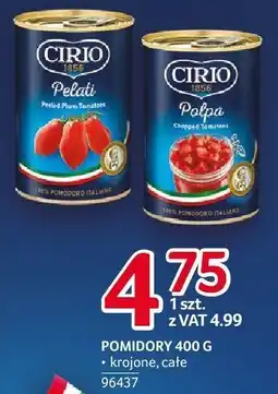 Selgros Pomidory krojone, całe 400g Cirio oferta