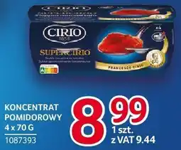Selgros Koncentrat pomidorowy 4x70g Cirio oferta