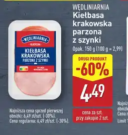 ALDI Kiełbasa Wędliniarnia oferta