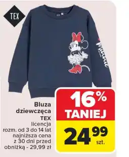 Carrefour Bluza dziewczęca TEX oferta