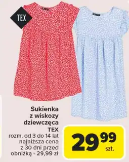 Carrefour Sukienka dziewczęca TEX oferta