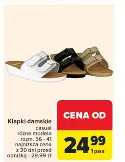 Carrefour Klapki damskie oferta