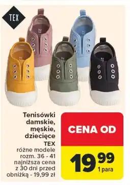 Carrefour Tenisówki dziecięce TEX oferta