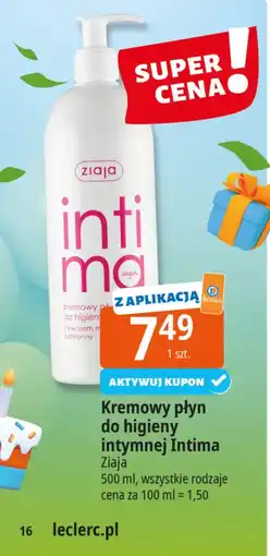 E.Leclerc Płyn do higieny intymnej Ziaja oferta
