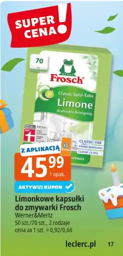 E.Leclerc Kapsułki do zmywarki Frosch oferta