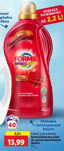Lidl Formil care & repair Specjalistyczny płyn do prania kolorowych tkanin oferta