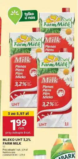 Stokrotka Mleko UHT 3,2% Farm Milk 1l oferta