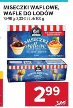 Stokrotka Miseczki waflowe, wafle do lodów 75-90 g Stokrotka oferta