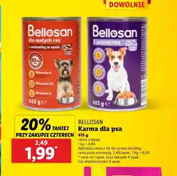 Lidl Karma dla psa Bellosan oferta