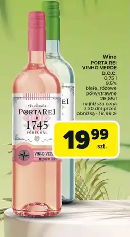 Carrefour Market Wino półwytrawne Porta Rei oferta