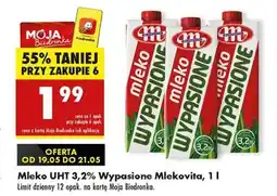 Biedronka MLEKO UHT 3,2 WYPASIONE MLEKOVITA 1 L oferta