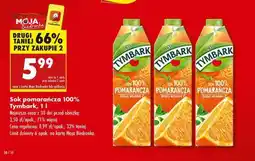 Biedronka Sok pomarańcza 100% Tymbark, 1 l oferta