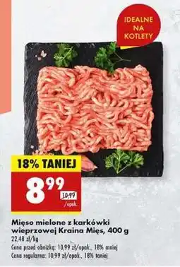 Biedronka Mięso mielone z karkówki wieprzowej Kraina Mięs , 400 g oferta