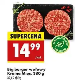 Biedronka Big burger wołowy Kraina Mięs, 380 g oferta