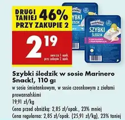 Biedronka Szybki śledzik w sosie Marinero Snack, 110 g oferta