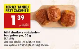 Biedronka Mini ciastko z nadzieniem budyniowym, 35 g oferta