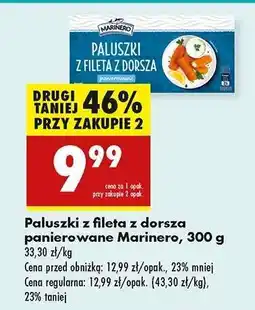 Biedronka Paluszki z fileta z dorsza panierowane Marinero , 300 g oferta
