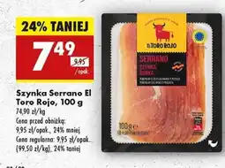 Biedronka Szynka Serrano El Toro Rojo, 100 g oferta