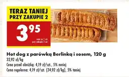 Biedronka Hot dog z parówką Berlinką i sosem , 120 g oferta