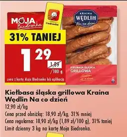 Biedronka Kiełbasa śląska grillowa Kraina Wędlin Na co dzień oferta