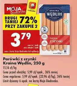Biedronka Parówki z szynki Kraina Wędlin , 250 g oferta