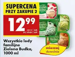 Biedronka Wszystkie lody familijne Zielona Budka, 1000 ml oferta