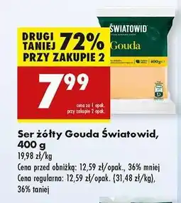 Biedronka Ser żółty Gouda Światowid, 400 g oferta