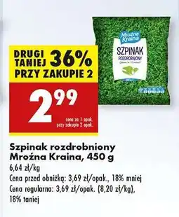 Biedronka Szpinak rozdrobniony Mroźna Kraina 450 g oferta