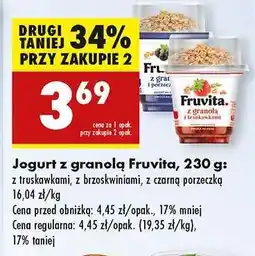 Biedronka Jogurt z granola Fruvita , 230 g oferta