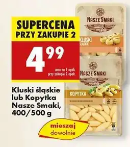 Biedronka Kluski śląskie lub Kopytka Nasze Smaki, 400/500 g oferta