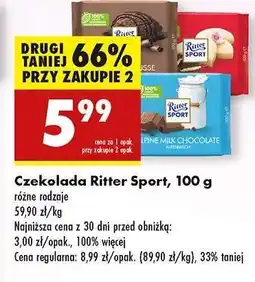 Biedronka CZEKOLADA RITTER SPORT 100 G oferta