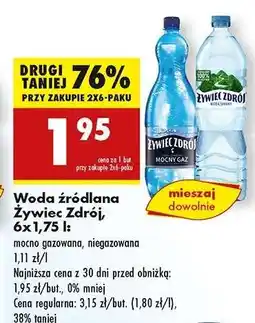 Biedronka Woda źródlana Żywiec Zdrój 6x1,75 l oferta