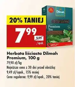 Biedronka Herbata liściasta DILMAH PREMIUM 100 g oferta