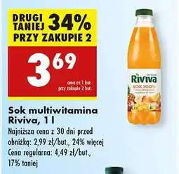 Biedronka Sok multiwitamina Riviva, 1 l oferta