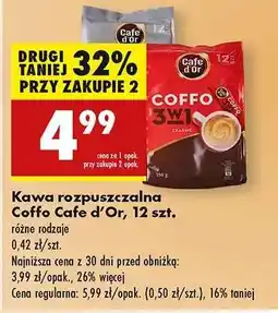 Biedronka Kawa rozpuszczalna Coffo Cafe d'Or 12 szt oferta