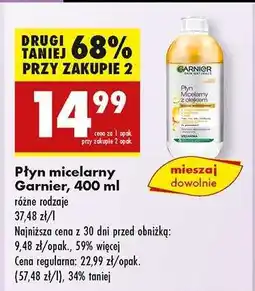 Biedronka Płyn micelarny Garnier 400 ml oferta