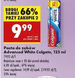 Biedronka Pasta do zębów Advanced White Colgate, 125 ml oferta