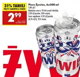 Biedronka Piwo Żywiec 6x500 ml oferta