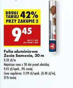Biedronka Folia aluminiowa Zosia Samosia 30 m oferta