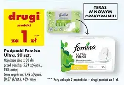 Biedronka Podpaski Femina Ultra, 20 szt oferta