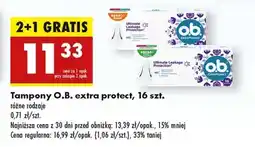 Biedronka Tampony O.B. extra protect, 16 szt oferta