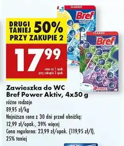 Biedronka Zawieszka do WC Bref Power Aktiv, 4x50 g oferta