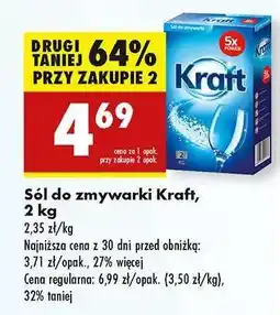 Biedronka Sól do zmywarki Kraft 2 kg oferta