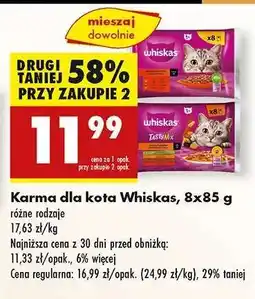 Biedronka Karma dla kota Whiskas, 8x85 g oferta