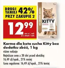 Biedronka Karma dla kota sucha Kitty bez dodatku zbóż 1 kg oferta